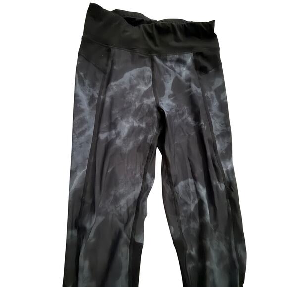 EUC Sweaty Betty leggings gray black design w ventilation knees sz S activewear - Picture 1 of 10